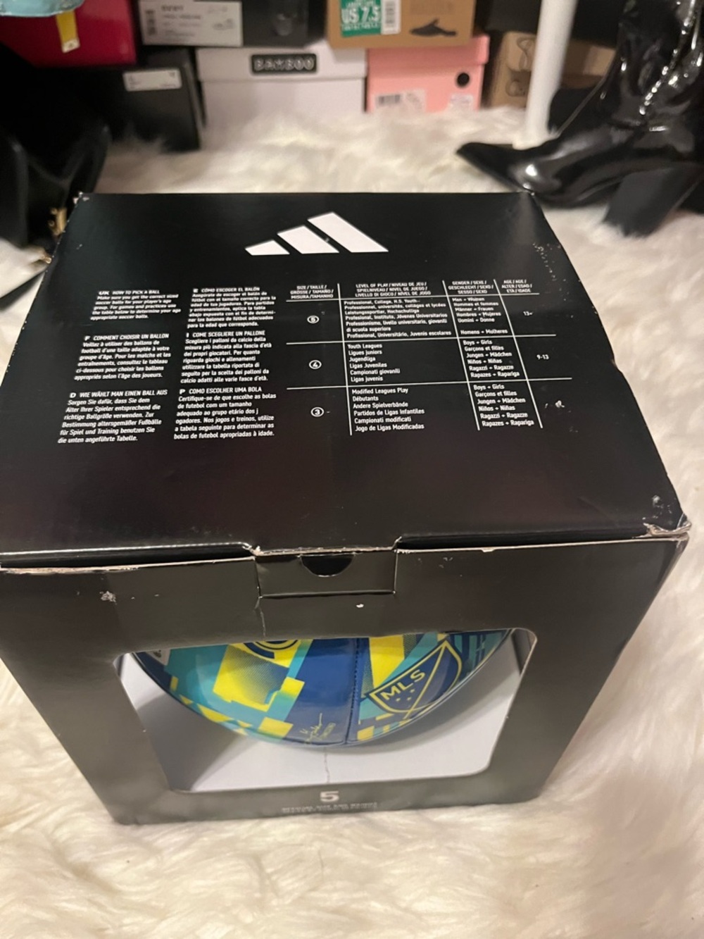 adidas Blue & Yellow MLS Pattern Soccer Ball 5 - Picture 4 of 9